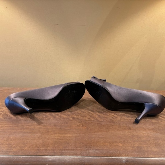 Stuart Weitzman Women's Black Peep Toe Heels - Picture 6 of 6